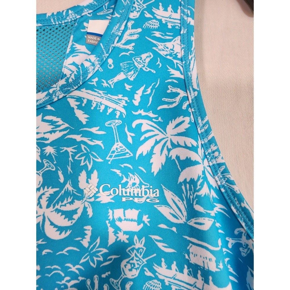 Columbia PFG Womens XS Blue White Sun Dress Fishing Travel Coastal Athleisure - Picture 7 of 7